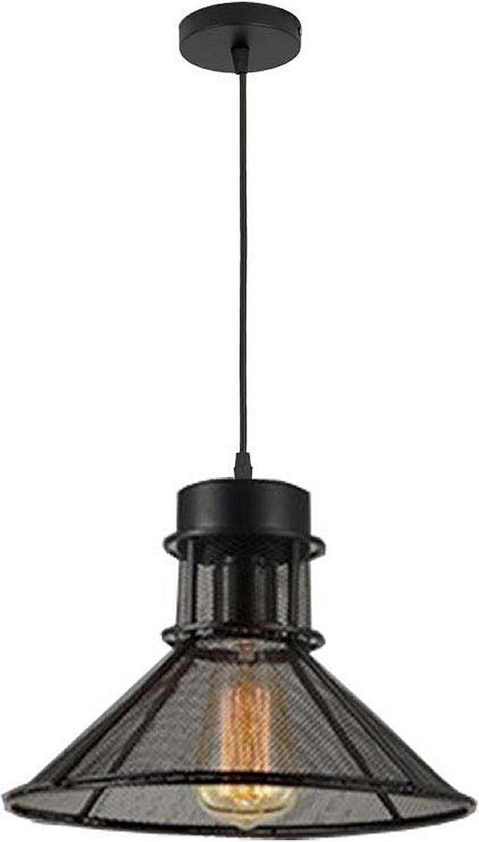 Homestyle Pro MK110-BB Industriële Hanglamp 28x18 cm Zwart/Metaal