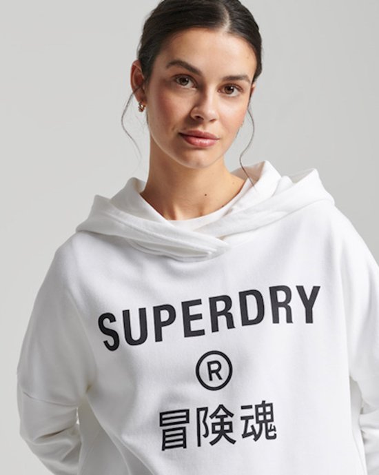 Superdry Pull Femme Superdry Pull Crop Box Fit Sweat à Capuche Femme