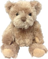Pluche knuffel dieren teddy beer/beren bruin 19 cm, zittend 12 cm - Speelgoed knuffelbeesten