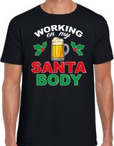 Santa body fout Kerst t-shirt - zwart - heren - Kerstskleding / Kerst outfit XXL