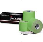 Gladiator Sports Kinesiotape - Kinesiologie Tape - Waterbestendige & Elastische Sporttape - Fysiotape - Medical Tape - 3 Rollen - Groen