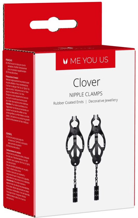 Me You Us Clover Pinces à mamelon à Tétons - Zwart