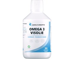 Muscle Concepts Muscle Concepts Omega 3 visolie - Visvetzuren - Framboos smaak - 250ml