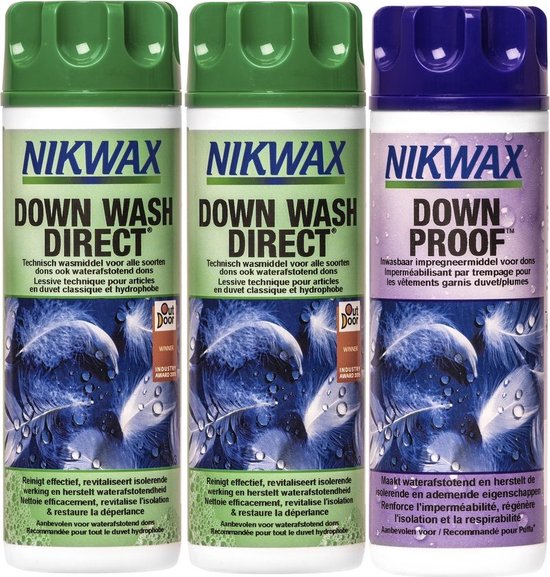 Nikwax "Voordeelpakket" 2 x Down Wash 300ml & 1x Down Proof 300ml - 3-Pack