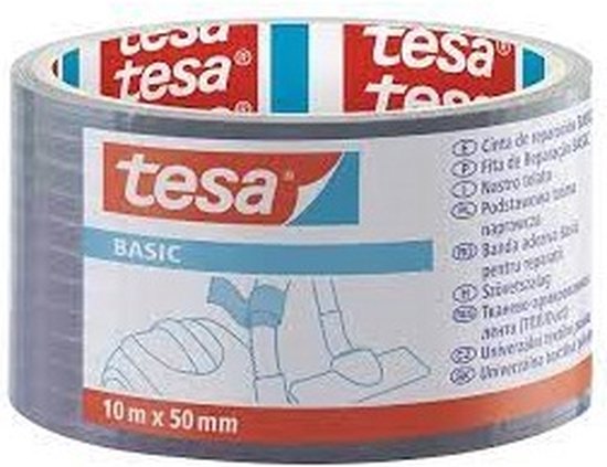 Tesa Basis Duct Tape 10m x 5cm - Grijs - Reparatietape | bol