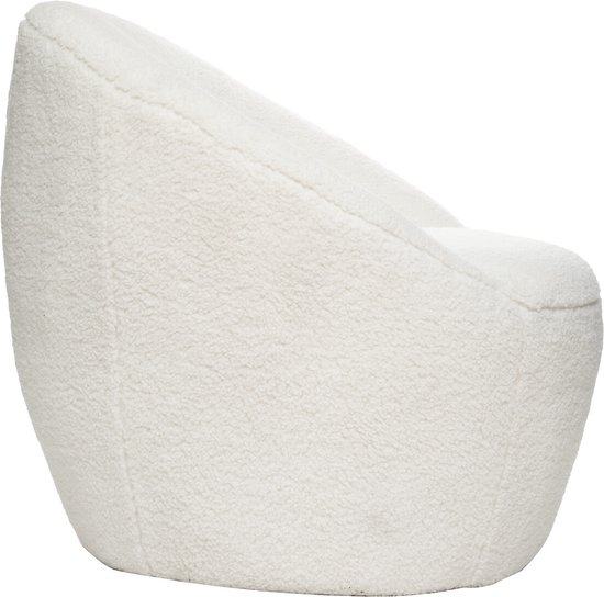 Romi Curly arm stoel - Fauteuil wit - Stoel - Zetel - B. 75 x D. 77 x H. 70 cm van Kave Home — afbeelding 3