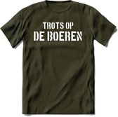 T-Shirt Knaller T-Shirt|Trots op de boeren / Boerenprotest / Steun de boer|Heren / Dames Kleding shirt|Kleur Groen|Maat L