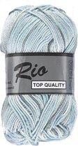 Rio Multi licht blauw grijs - gemêleerd katoen garen - 5 bollen