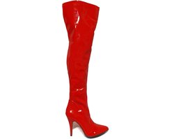 Soisbelle  Imitatie Lakleren Overknee Boot X301 Rood Maat 37