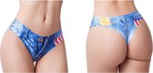 M Memème String -L- JEANS AMERICAN FLAG Multicolours