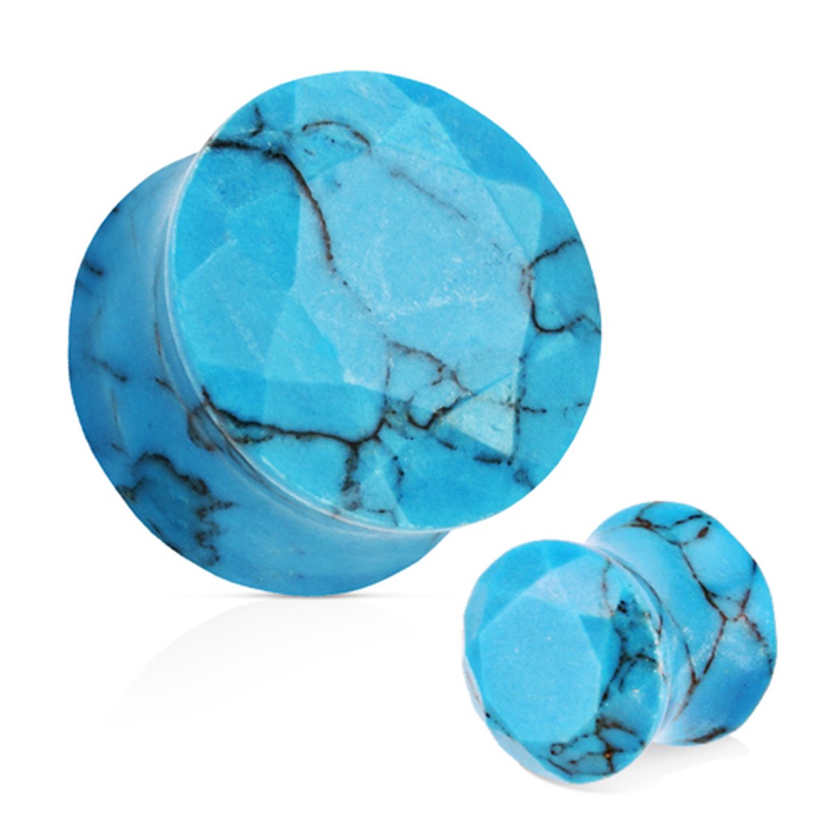 6 mm Double-flared plug Turqoise ©LMPiercings