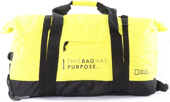 National Geographic Opvouwbare Reistas met wielen / Weekendtas - Vegan - 68 Liter (M) - Pathway - N10443 - Geel