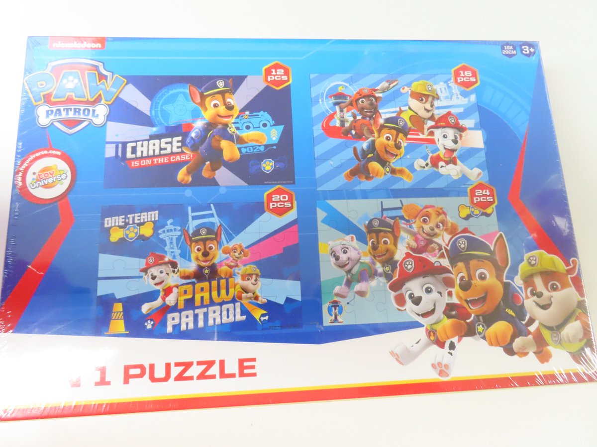 nickelodeon - Paw Patrol - Puzzel - 4 in 1 - 12 / 16 / 20 / 24 stukjes ...