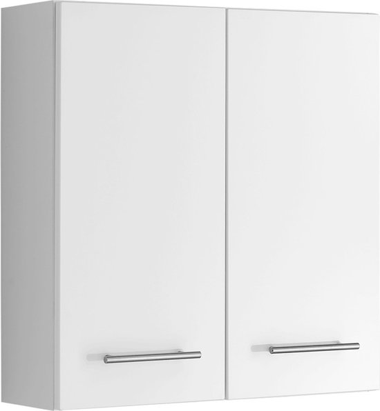 Badschrank „Fynn Weiß 59.2 x 70.5 cm Hängeschrank mit 2 Türen Vicco