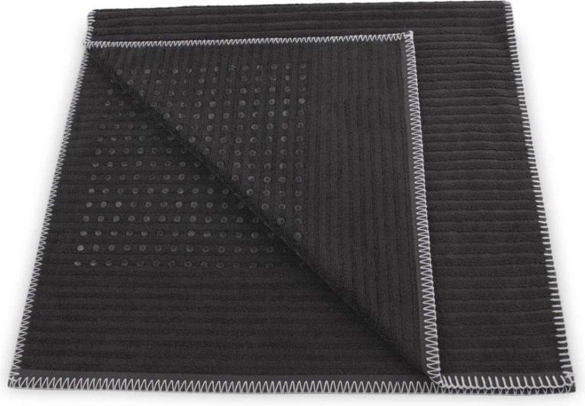 Heckett & Lane bamboo badmat antraciet - 60x100 - zachte touch - luxe uitstraling