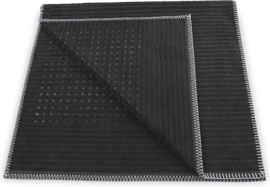 Tapis de bain en bambou Heckett & Lane anthracite - 60x100 - toucher doux - aspect luxueux