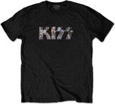 Kiss - Logo Heren T-shirt - L - Zwart