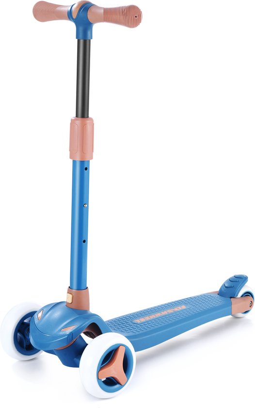 SUOTU Kinderstep met 145 mm Lichtgevende Wielen, Draagvermogen: 100 kg, Opvouwbaar, in Hoogte Verstelbaar, Scooter voor 3-12 Jaar, Aluminium (Zwart