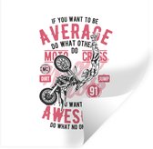 Muurstickers - Sticker Folie - Mancave - Motor - Vintage - Sport - 120x120 cm - Plakfolie - Muurstickers Kinderkamer - Zelfklevend Behang XXL - Zelfklevend behangpapier - Stickerfolie