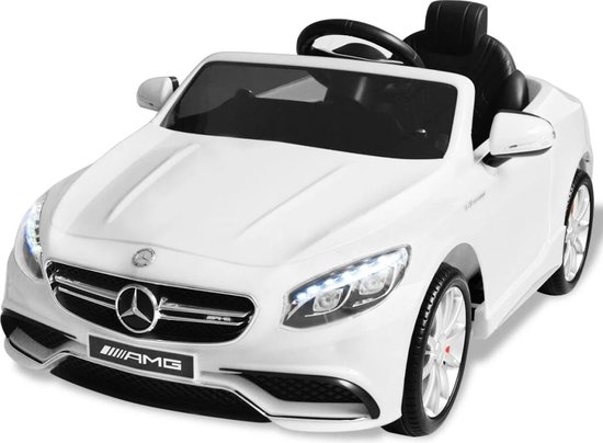Sinis ik heb honger lava vidaXL Elektrische speelgoedauto Mercedes Benz AMG S63 12 V wit | bol.com