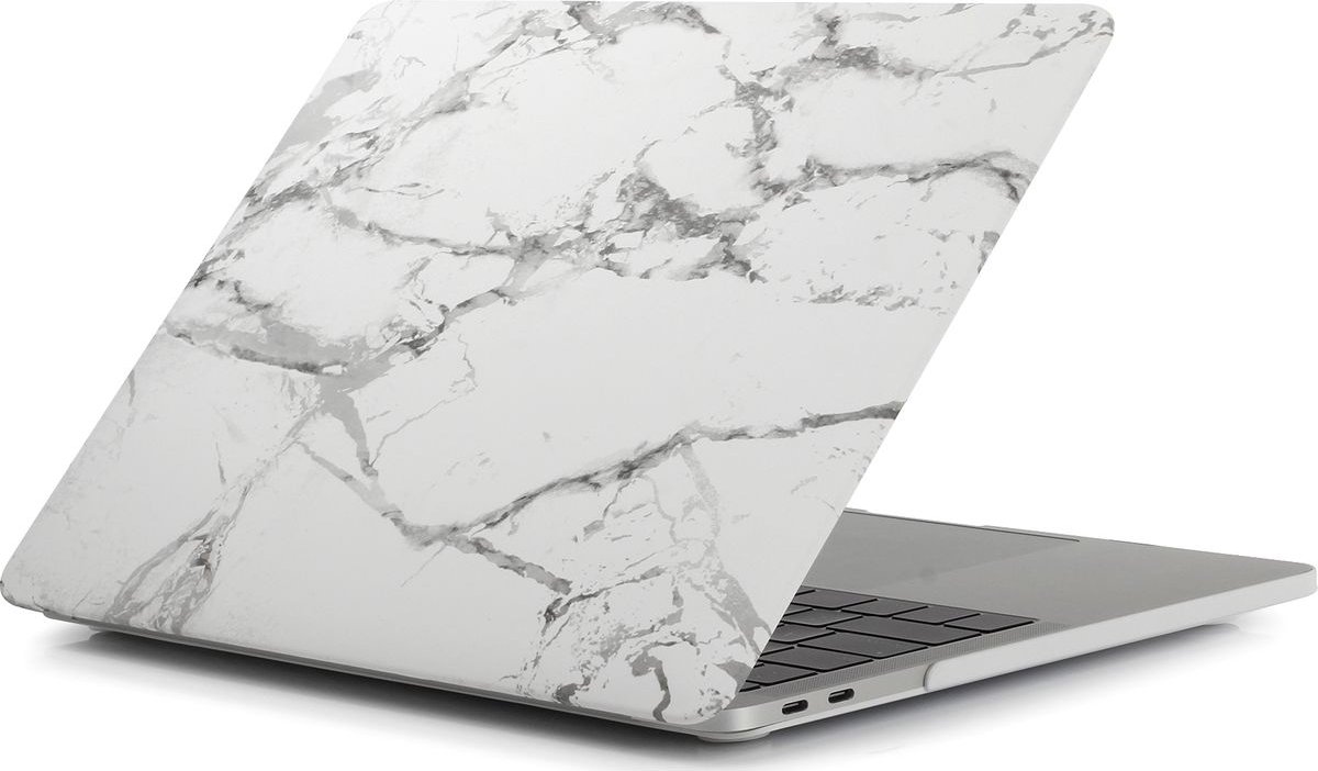 Mobigear - Laptophoes geschikt voor Apple MacBook Pro 16 Inch (2019-2020) Hoes Hardshell Laptopcover MacBook Case | Mobigear Marble - Wit - Model A2141