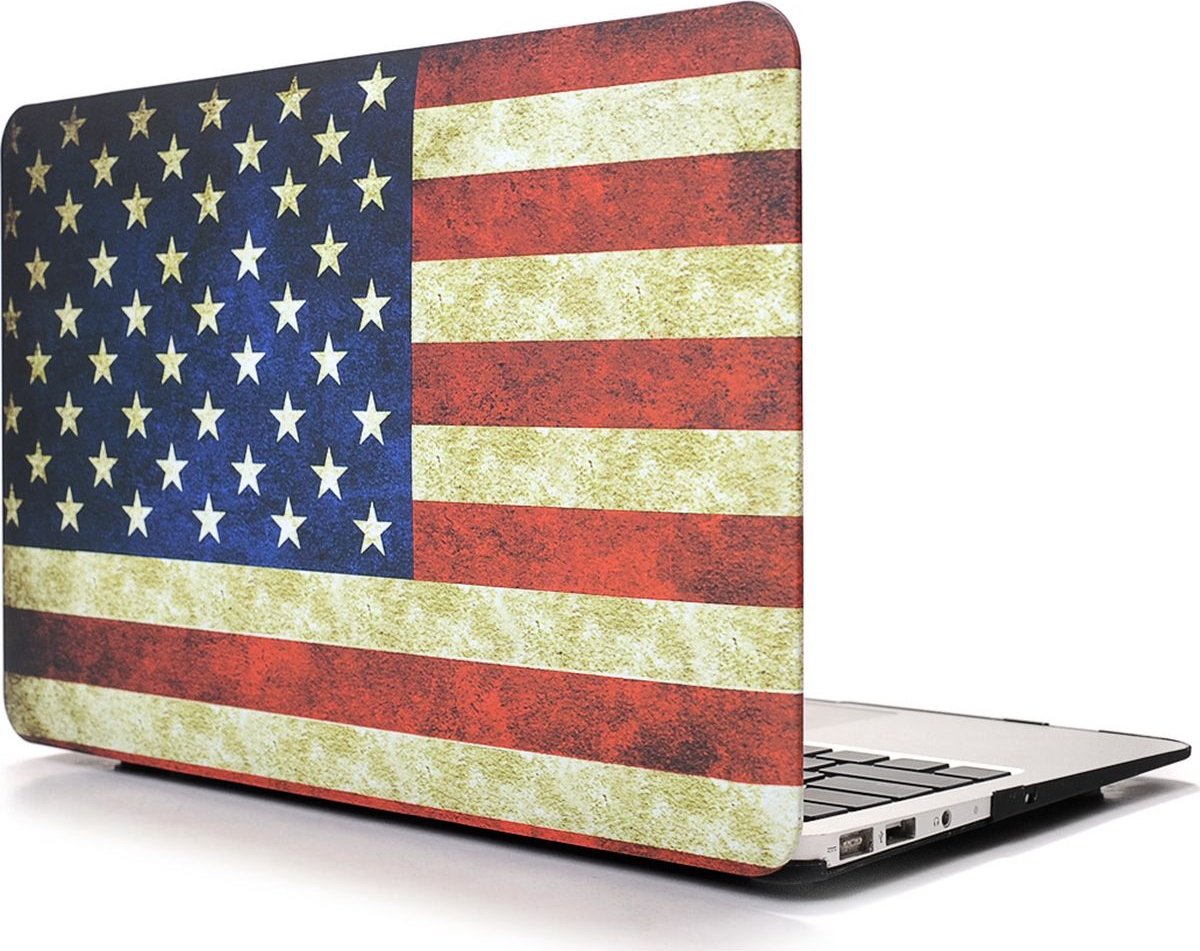 Apple MacBook Air 13 (2010-2019) Case - Mobigear - Design Serie - Hardcover - US Flag - Apple MacBook Air 13 (2010-2019) Cover