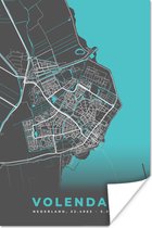 Affiche Volendam - Carte - Carte - Plan de la ville - 20x30 cm