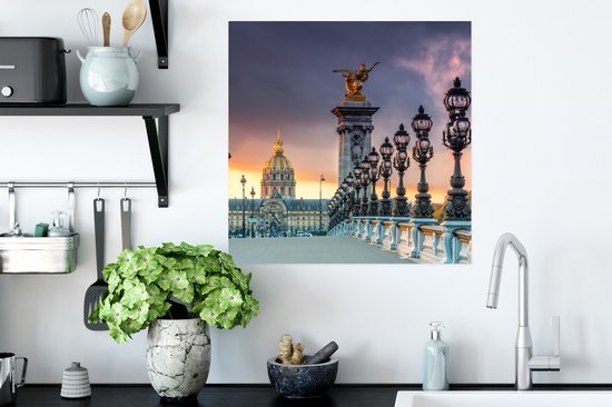 Poster Pont Alexandre III à Paris papier 50x50 cm - Tirage photo sur Poster (décoration murale salon / chambre) / Poster Europe