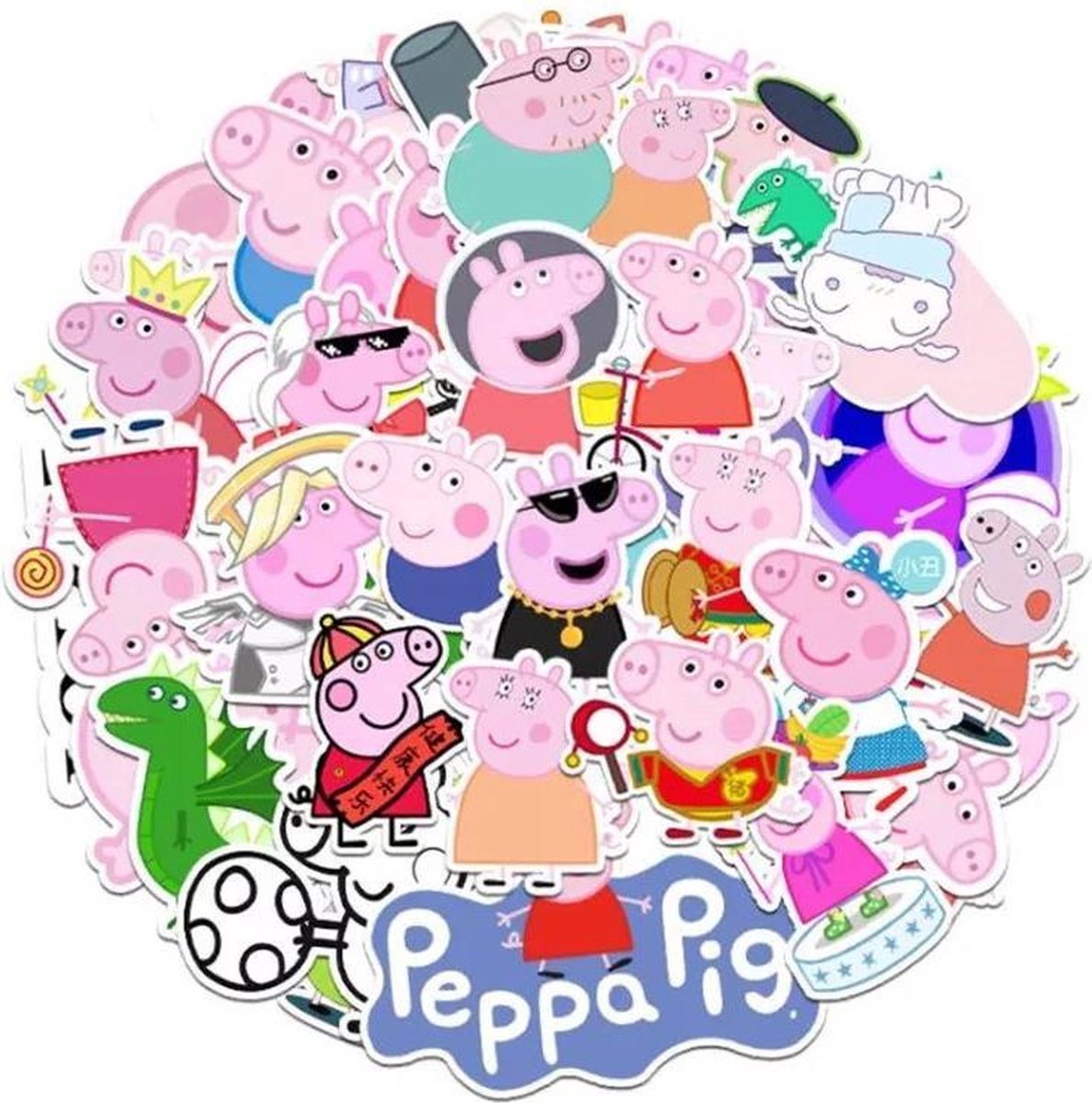 Peppa Pig Stickers - 50 Stuks - Peppa Big - Laptop Stickers - Vinyl ...