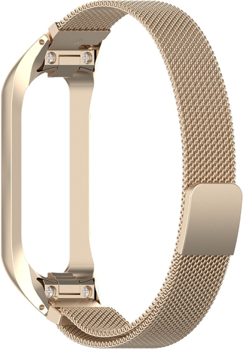 Milanees bandje - geschikt voor Samsung Galaxy Fit 2 - champagne