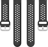 Siliconen bandje - geschikt voor Fitbit Versa / Versa 2 - zwart