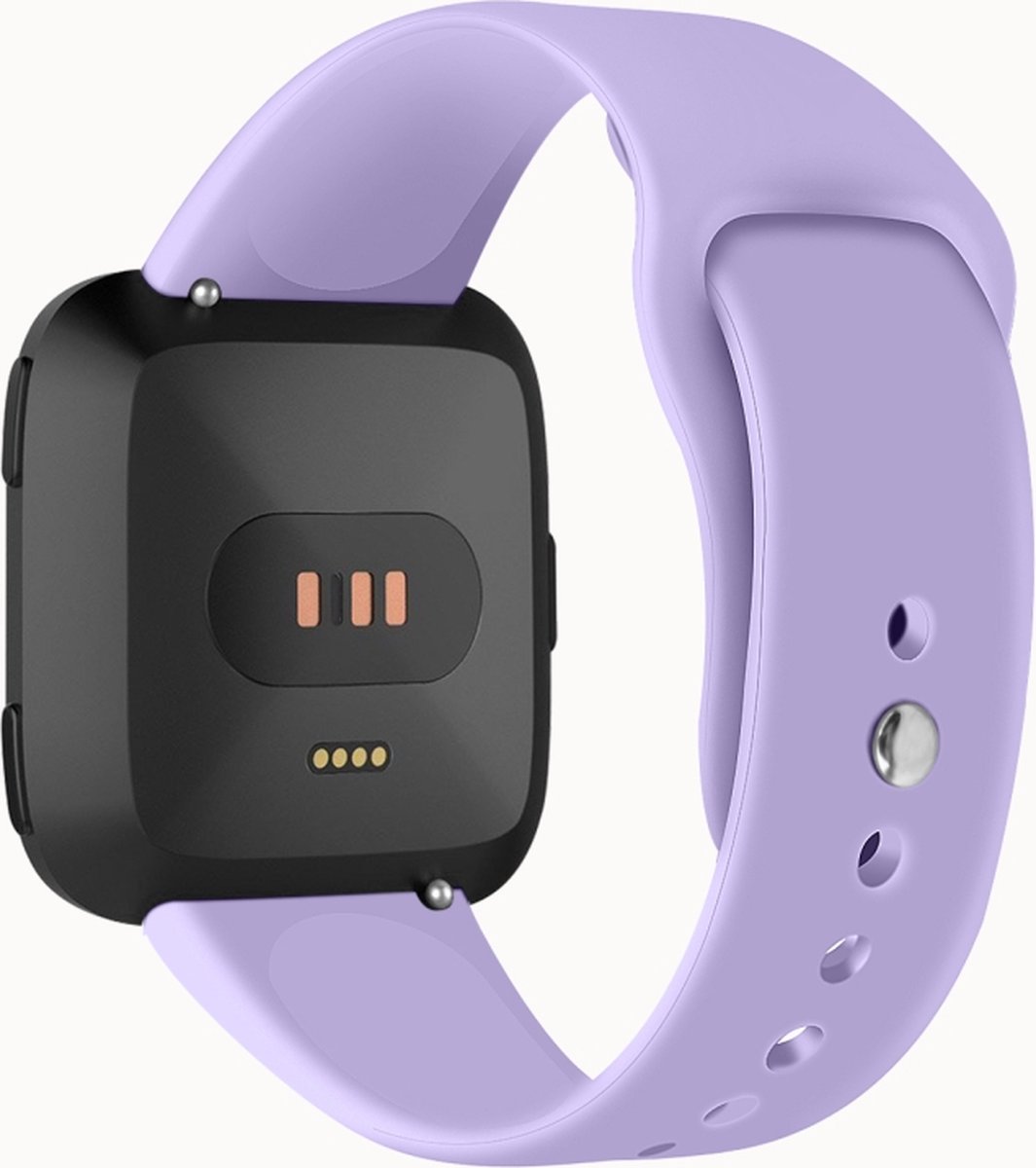 Siliconen bandje - geschikt voor Fitbit Versa / Versa 2 - maat M/L - lila