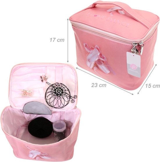 Leuke Ballerina Reizen Make-up Tas voor Vrouwen Mannen Kids Meisjes Jongens Ballerina Multifunctionele Wassen Pouch Tas Toilettas Cosmetische Toiletartikelen Douche Tas Organizer, Kleur, L, Tas