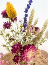 Droogbloemen in gekleurde vaasjes | Roze & Transparant | Prachtig & Stijlvol | Uniek cadeau