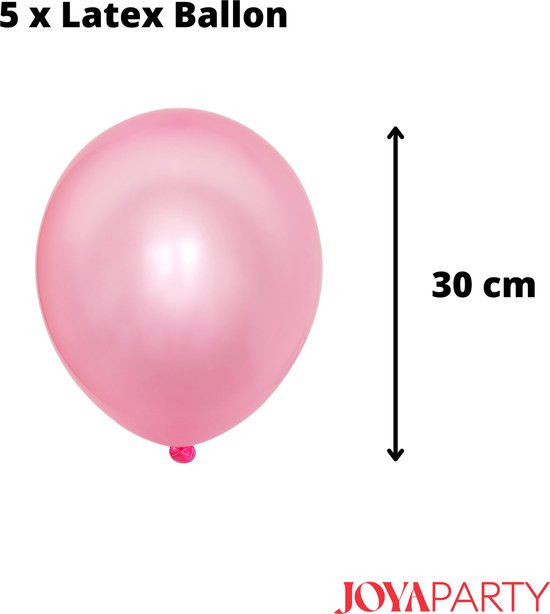 Verjaardagsdecoratie 12 jaar meisjes - roségouden ballon - 8 stuks