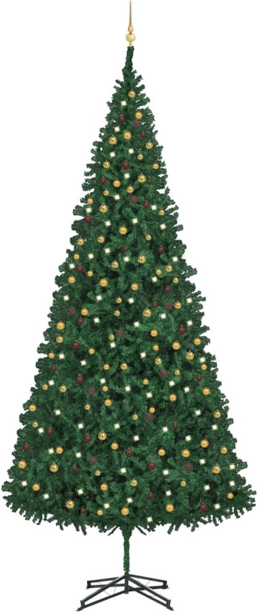 VidaLife Kunstkerstboom met LED's en kerstballen 500 cm groen