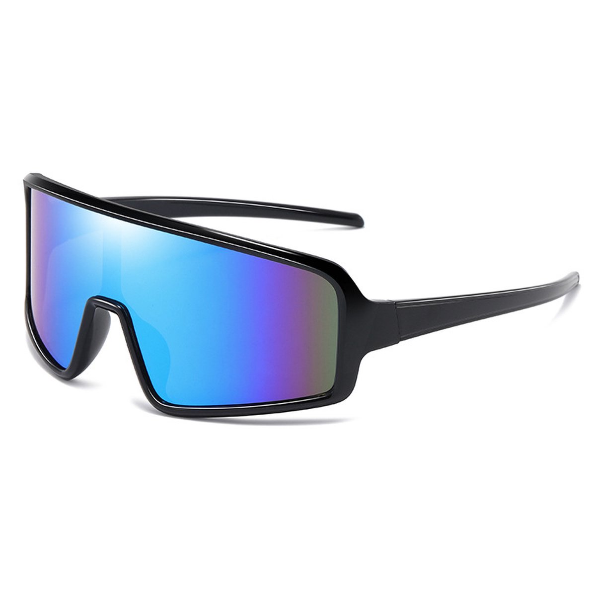 Sport Zonnebril - Blauw - extra groot frame - fietsbril, sportbril