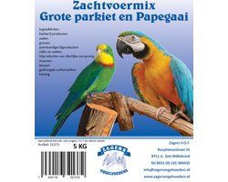 Zagers zachtvoermix grote parkiet en papegaai 5 kg