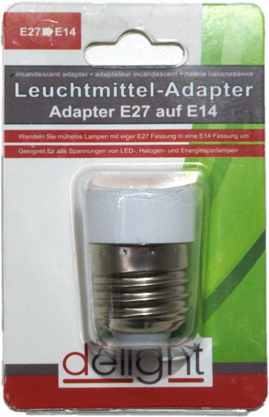 Lampvoetadapter E27 tot E14, fitting adapter, verloopfitting