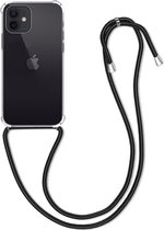 Coque iPhone 12 Mini Cordon Antichoc - Coque iPhone 12 Mini Cordon Transparent - Coque iPhone 12 Mini Avec Cordon Couverture - Transparent