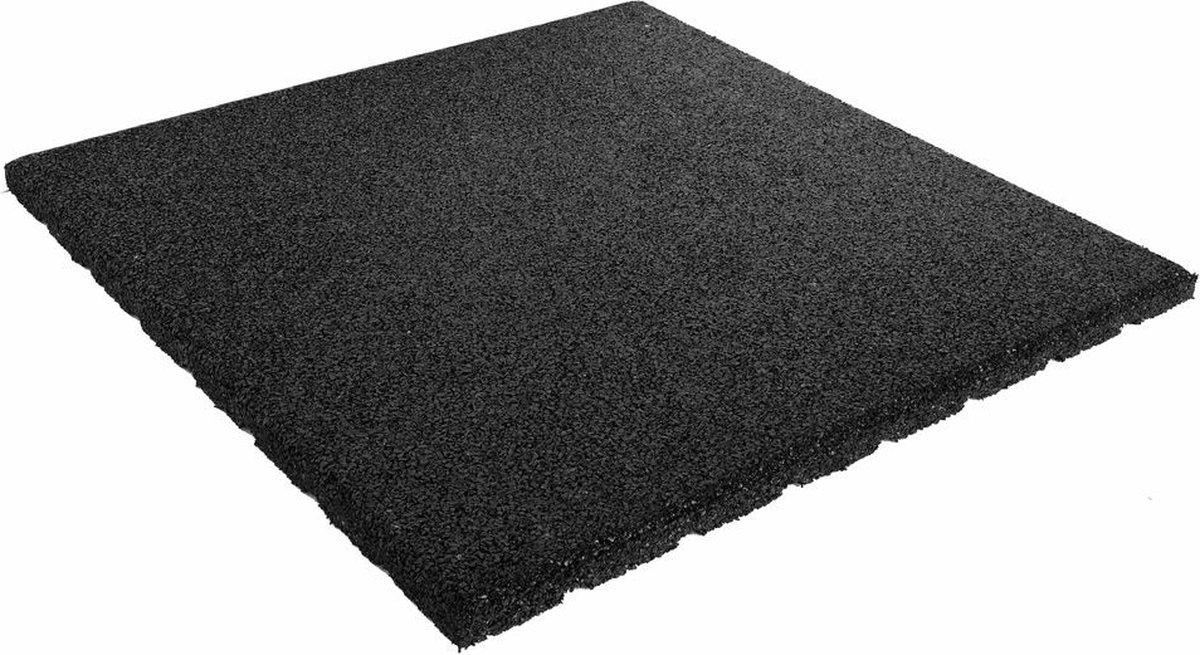 Bol.com IVOL Rubber tegels 20 mm - 0.5 m² (2 tegels van 50 x 50 cm) - Zwart aanbieding