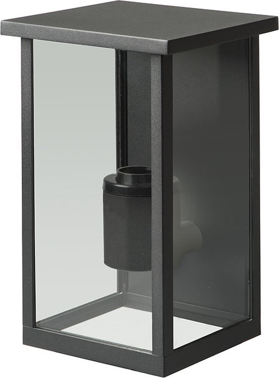 Buitenlamp met sensor dag en nacht Wandlamp buiten Andorra Zwart IP44 + E27... bol