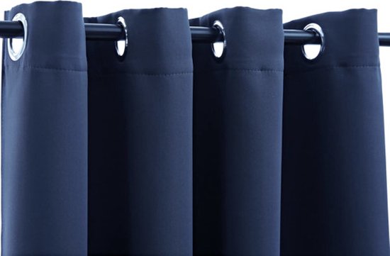 vidaXL Gordijnen met ringen - Verduisterend - Lichtgrijs - 140x140 cm - 2 St. | Leen Bakker