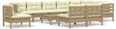 vidaXL-11-delige-Loungeset-met-kussens-grenenhout-honingbruin