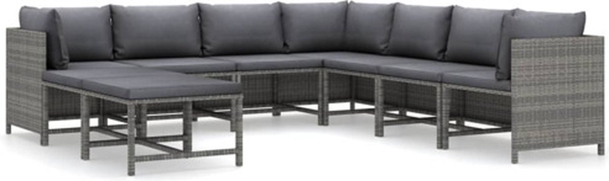 Vidaxl Tuinset Grijs Loungeset