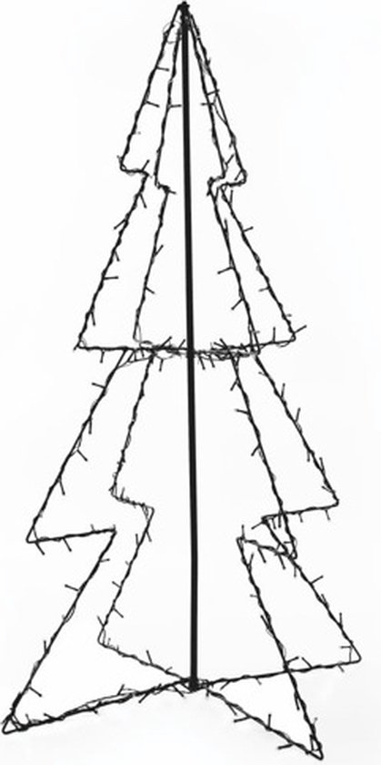 Kegelkerstboom 400 meerkleurige LED's 100x360 cm