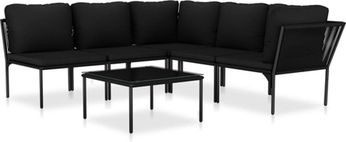 Vidaxl Loungeset Zwart Lounge Set