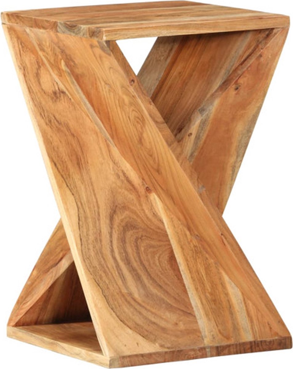 vidaXL Bijzettafel - 35x35x55 - cm - massief - acaciahout Bruin