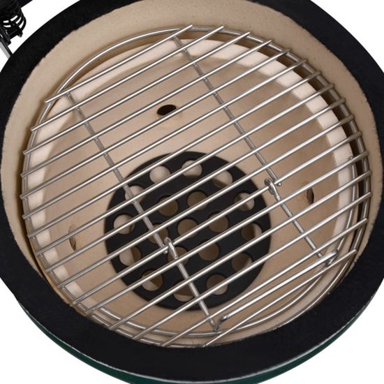 vidaXL Kamado barbecue 56 cm keramiek groen van VidaXL — afbeelding 5