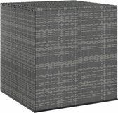 vidaXL - Tuinbox - 100x97,5x104 - cm - polyetheen - rattan - grijs